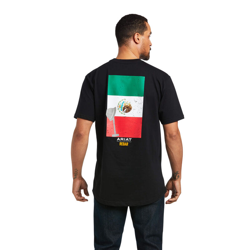 Ariat T-Shirts Herren - Rebar Cotton Strong Mexican Pride Graphic Schwarz ( BPACN-4825 )